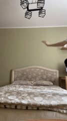 Woman does backflip, brushes teeth in Ufa morning routine