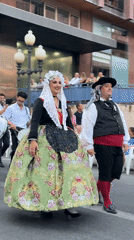 Traditional cultural parade with elaborate costumes and marching bands