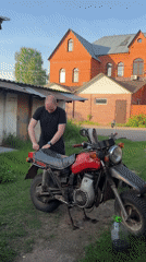 Quiet afternoon moments captured in Reshetnikovo: motorcycles, selfies, playground