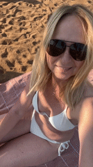 Sunny beach day on the banks of the Vyatka River, Kirov