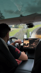 Tesla driver enters tunnel in Funchal, Portugal