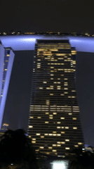 Nighttime Marina Bay Sands and Gardens witnessed in Singapore