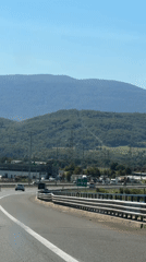 Highway drive through rural Croatia near Križpolje
