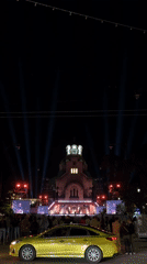 Nighttime outdoor event draws crowds to Sofia cathedral area