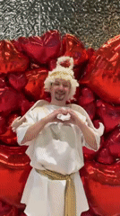 Family celebrates Valentine's Day with decorations, flowers in Khimki