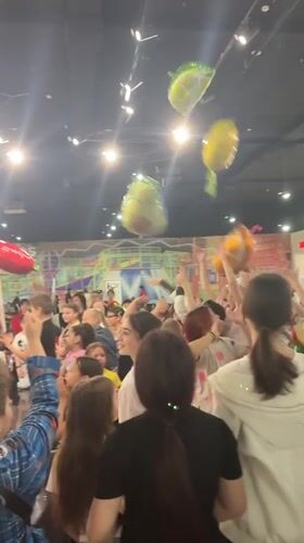 Families enjoy indoor entertainment activities in Tri Protoka venue