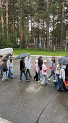 Rainy morning scenes and selfies documented in Chaikovsky, Russia