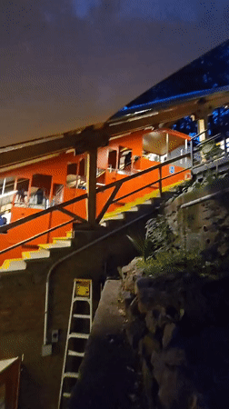 Evening visit to century-old Santiago funicular captures passengers, fountains