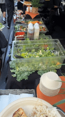 Outdoor buffet catering event documented in Los Angeles