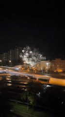 Fireworks Display Lights Up Moscow Night Sky