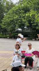 Outdoor gathering at a public plaza in Thuận Hóa Ward