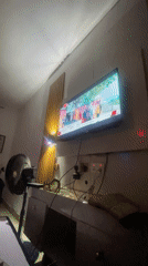 Television programming captured in Lokoja room during morning hours