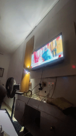 Television programming captured in Lokoja room during morning hours