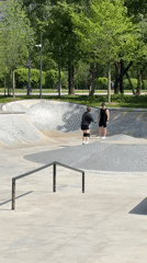 Young athletes practice skateboarding, scooter stunts at Moscow skate park