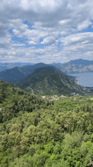 Scenic views captured of Kotor Bay from Škaljari, Montenegro