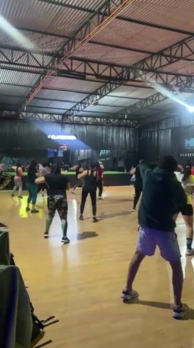 Group fitness class in session at an Arica gym
