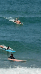 Morning beach activities captured across Tel Aviv coastline