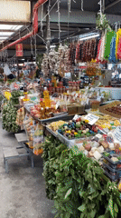 Morning marketplace activity documented in Gelendzhik, Russia