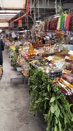 Morning marketplace activity documented in Gelendzhik, Russia