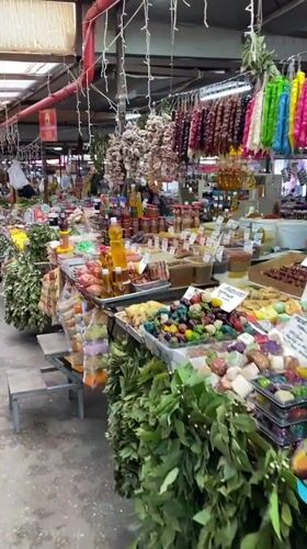 Morning marketplace activity documented in Gelendzhik, Russia
