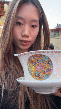 Daily life scenes captured in Dunhuang's decorated streets