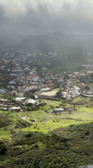 Aerial views captured of Tenerife villages and forest property
