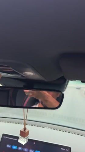 Couple captures cheerful car selfies in Thailand morning