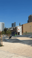 Pump track facility observed in Valencia, Spain