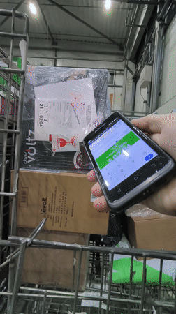 Late-night documentation of package sorting facility operations in Burgas