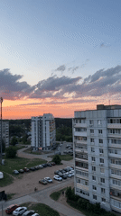 Evening documentation captures sunset, daily life across Chaikovsky, Russia