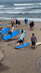Morning beach life documented across North Kuta, Indonesia
