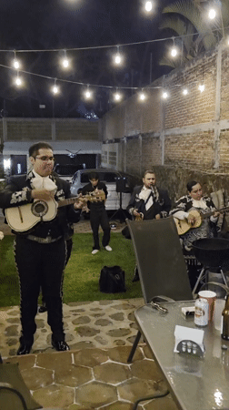 Mariachi band performs at outdoor gathering in Cuernavaca