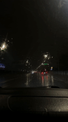 Rainy night scenes documented in Russian towns