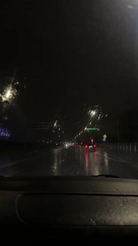 Rainy night scenes documented in Russian towns