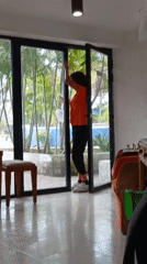 Hotel animation team rehearses dance routines during rainy evening