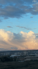 Time-lapse captures dramatic clouds over Kazan skyline