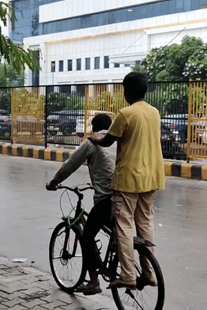 Rainy day scenes across a waterlogged Gurgaon