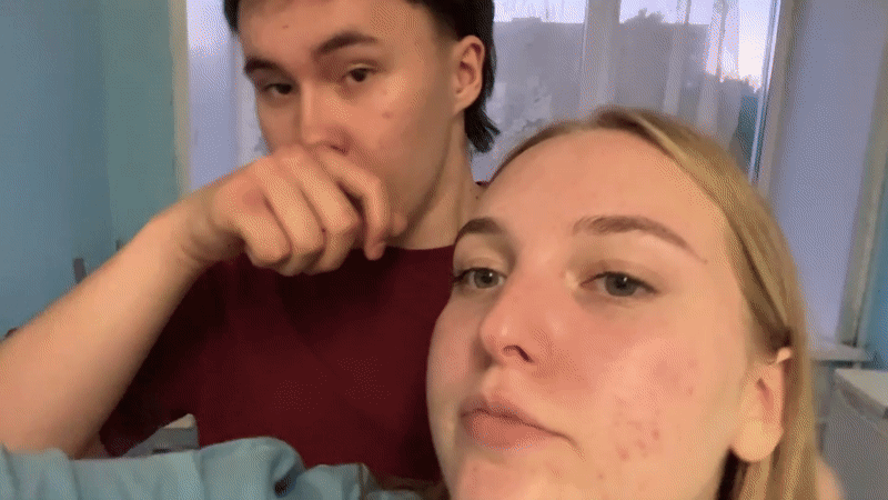 Young couple recorded in multiple videos across Perm locations
