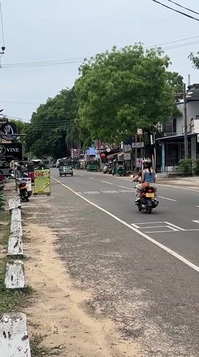 Early morning street scene documented in Arugam Bay, Sri Lanka