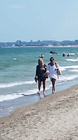 Barefoot walk along the Black Sea shore in Constanța