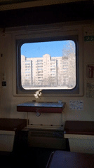 Train interior captured on video in Chaikovsky, Russia