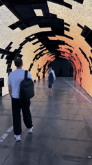 Inside a digital art exhibition in Saint Petersburg, Russia