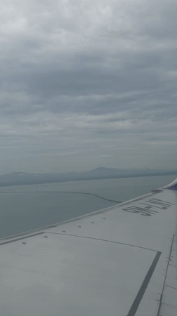 Aircraft captures aerial views over George Town Malaysia mountains