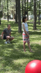 Early morning park recreation captured by multiple witnesses