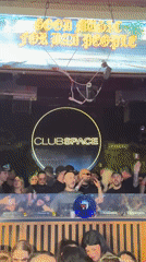 DJ performs at Club Space Miami during daytime session