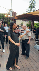 Live music and dancing at a Netanya outdoor evening event