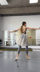 Dancer practices ballet, takes selfies during morning session in Tbilisi