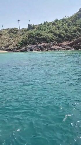 Morning boating activity captured off Alanya's Mediterranean coast
