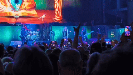 Rock concert features fantasy stage visuals in Sofia