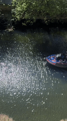 Narrowboat 'MARSDEN' carries passengers along London waterway